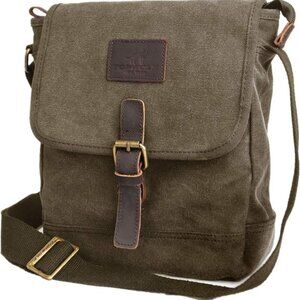 Canvas Messenger Bag Small Crossbody Bag Casual Travel Working Tools Bag Shoulde